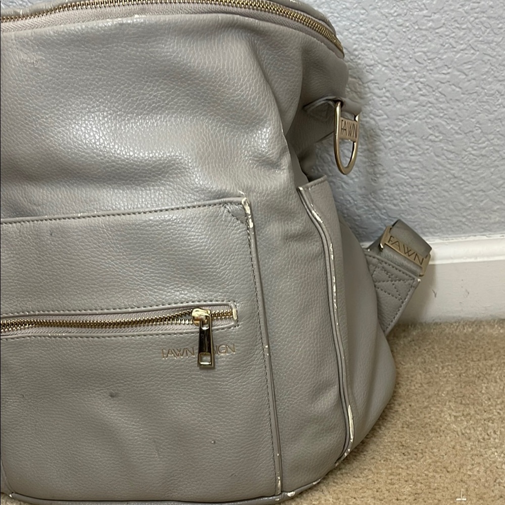 Fawn Design Gray Diaper Backpack - image 4